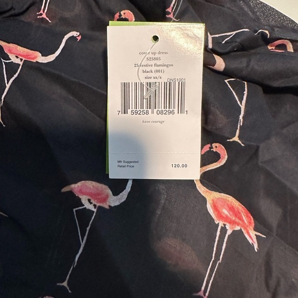 Kate Spade Playa Flamingo Swimsuit Cover Up XS/S - Picture 7 of 7